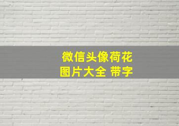 微信头像荷花图片大全 带字